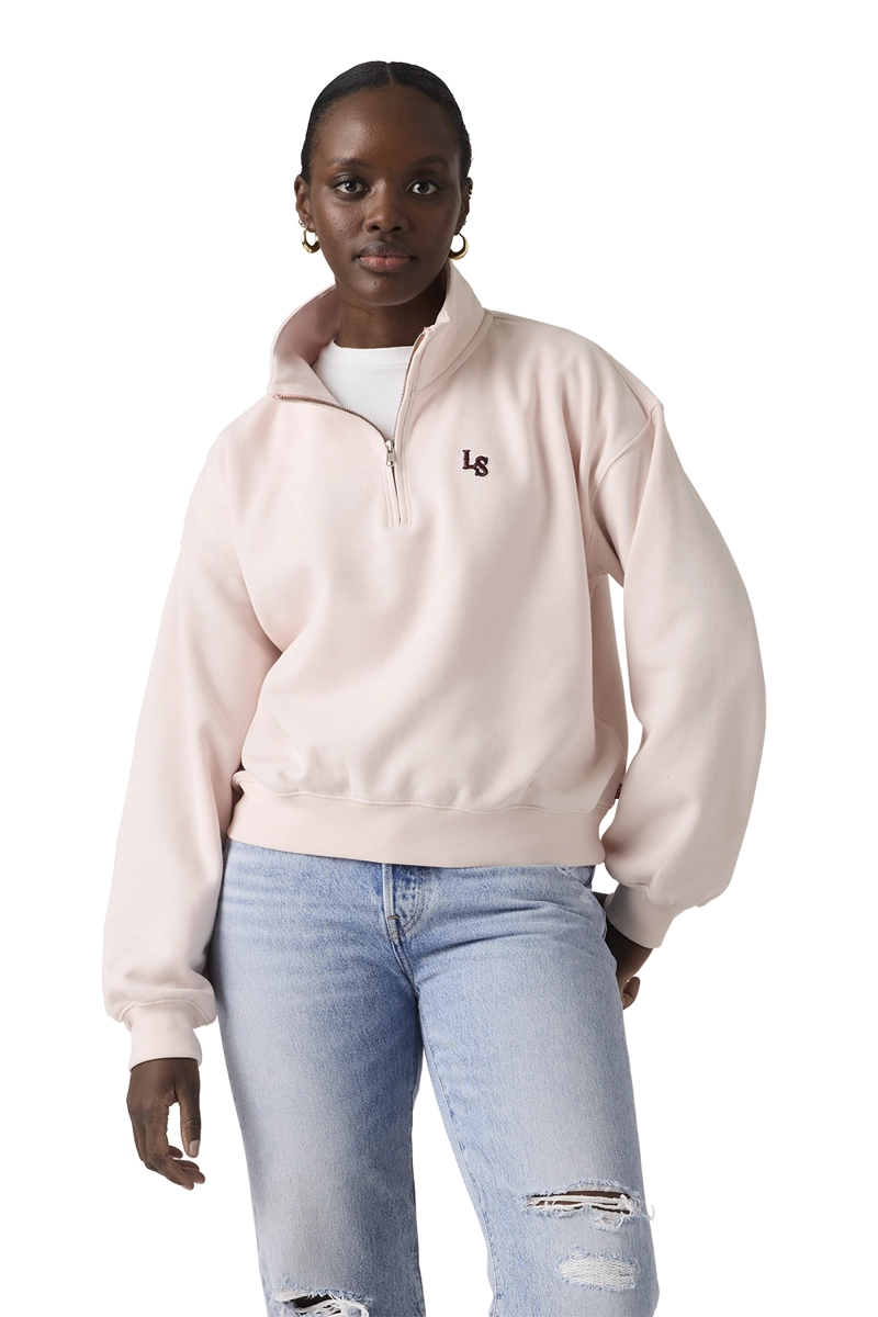 POLERON MUJER VINTAGE BOXY 1/4 ZIP ROSADO LEVIS 005GS-0004 - 1