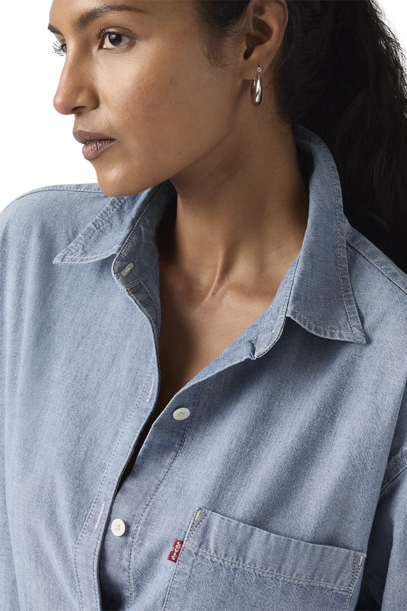 BLUSA MUJER HARLIE BOYFRIEND SHIRT AZUL LEVIS 001HM-0021 - 3