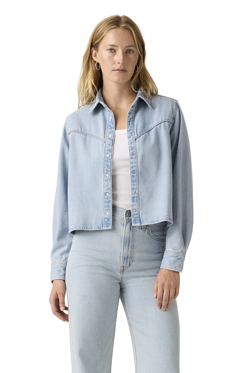 BLUSA MUJER LOGAN TENCEL SHACKET CELESTE LEVIS 005DW-0001 - 1
