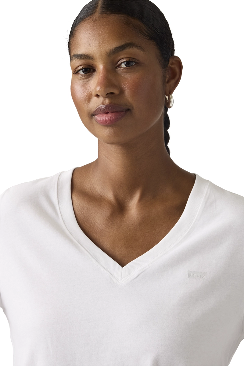 POLERA MUJER FAVORITE V-NECK BLANCO LEVIS 005J6-0011 - 4