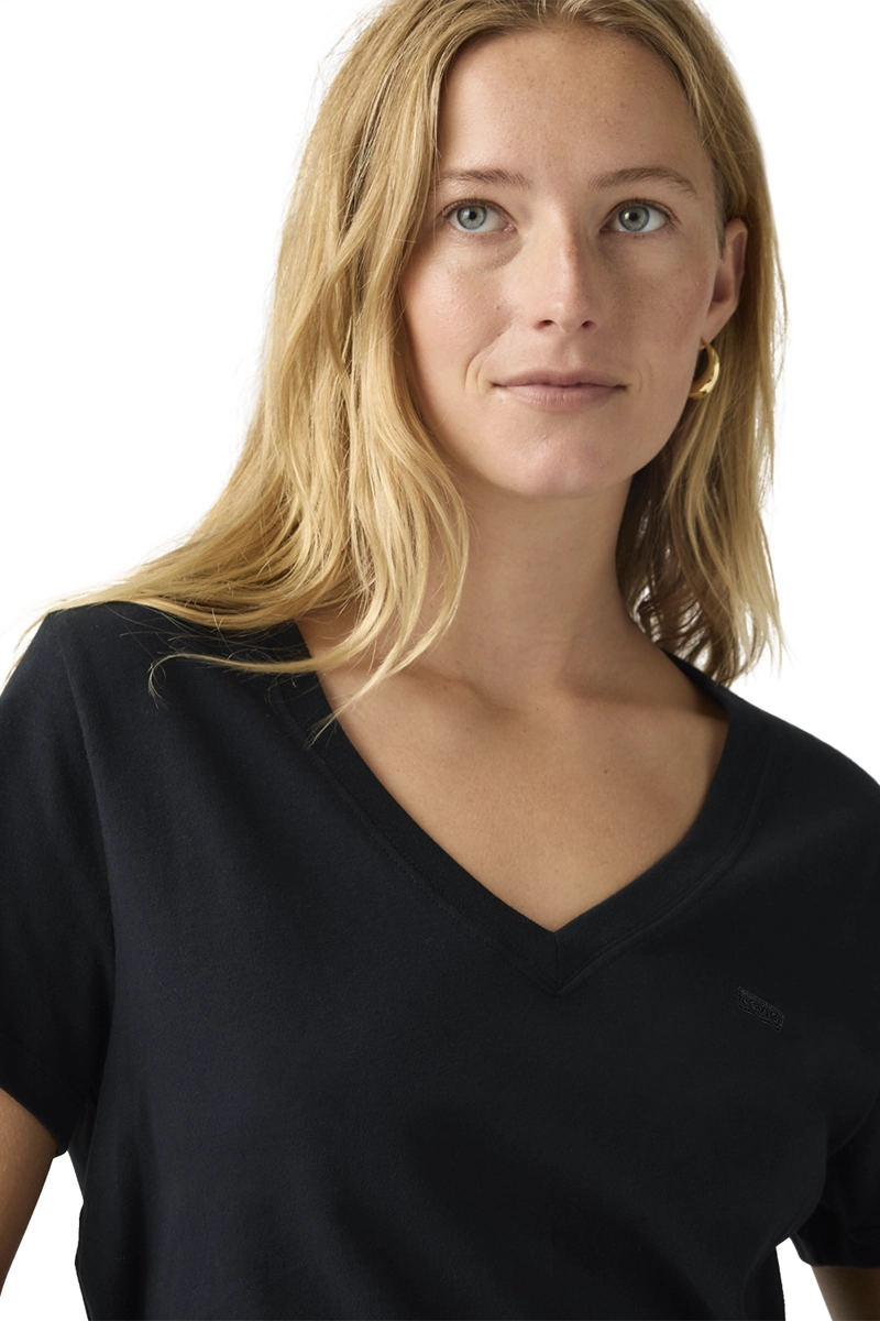 POLERA MUJER FAVORITE V-NECK NEGRO LEVIS 005J6-0012 - 3