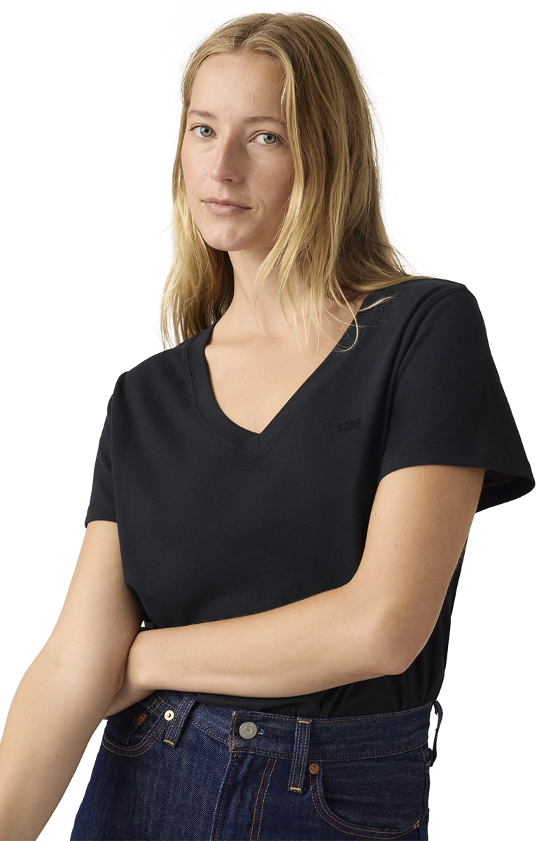 POLERA MUJER FAVORITE V-NECK NEGRO LEVIS 005J6-0012 - 4