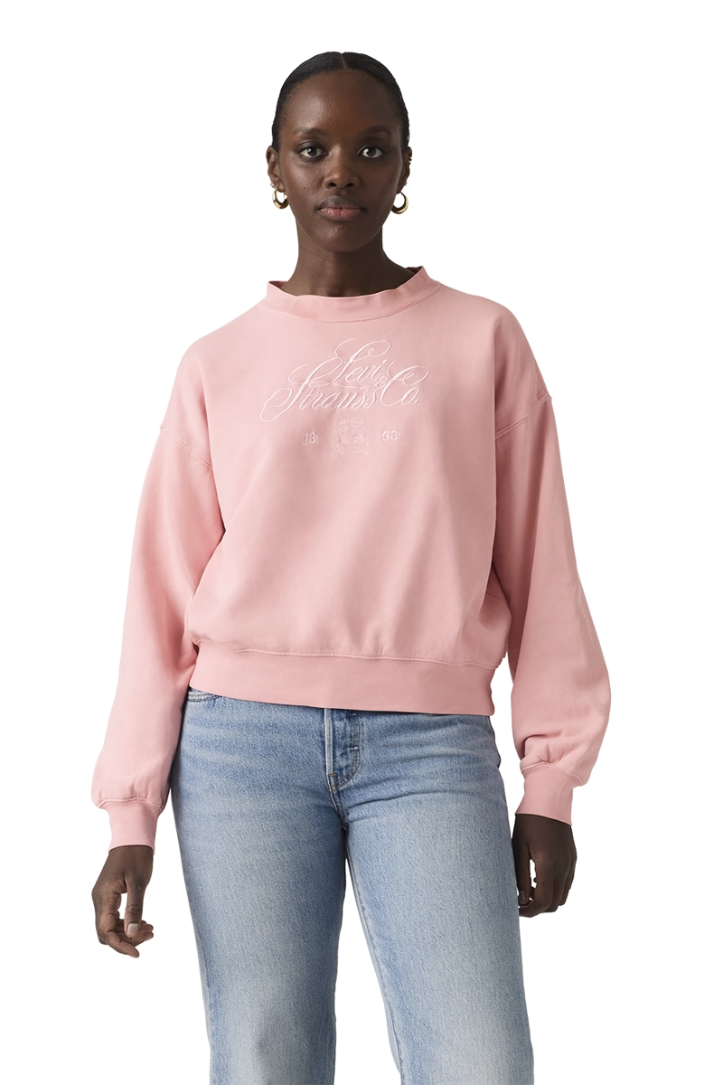 POLERON MUJER VINTAGE BOXY CREW ROSADO LEVIS 005OZ-0014 - 1
