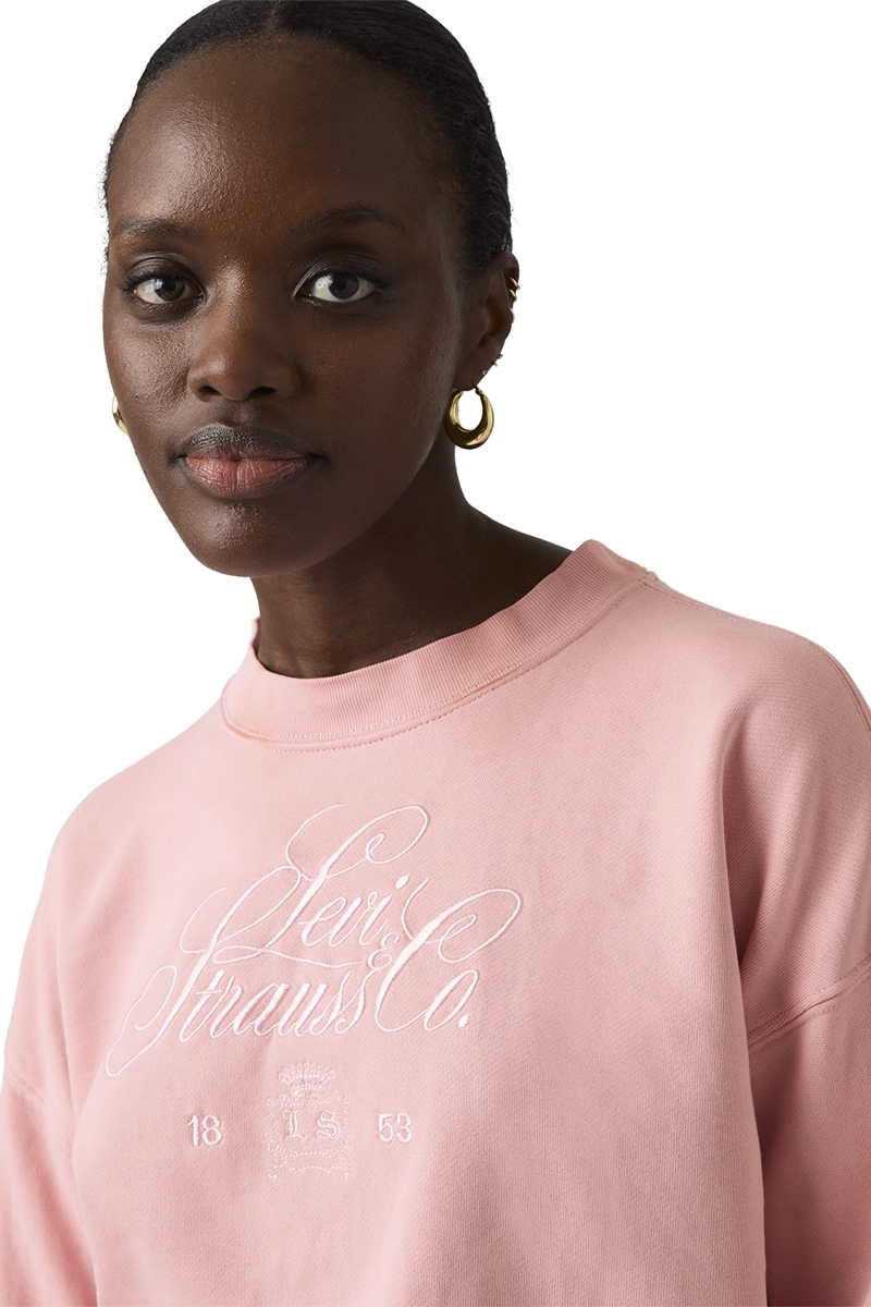 POLERON MUJER VINTAGE BOXY CREW ROSADO LEVIS 005OZ-0014 - 4