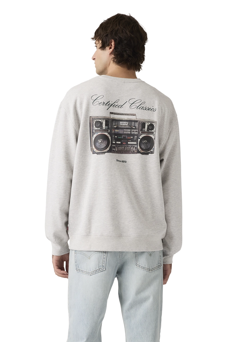 POLERON HOMBRE RELAXD GRAPHIC CREW GRIS LEVIS 38712-0491 - 2