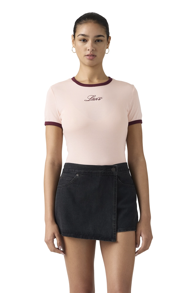 POLERA MUJER GRAPHIC RINGER RICKIE ROSADO LEVIS A3519-0064 - 1