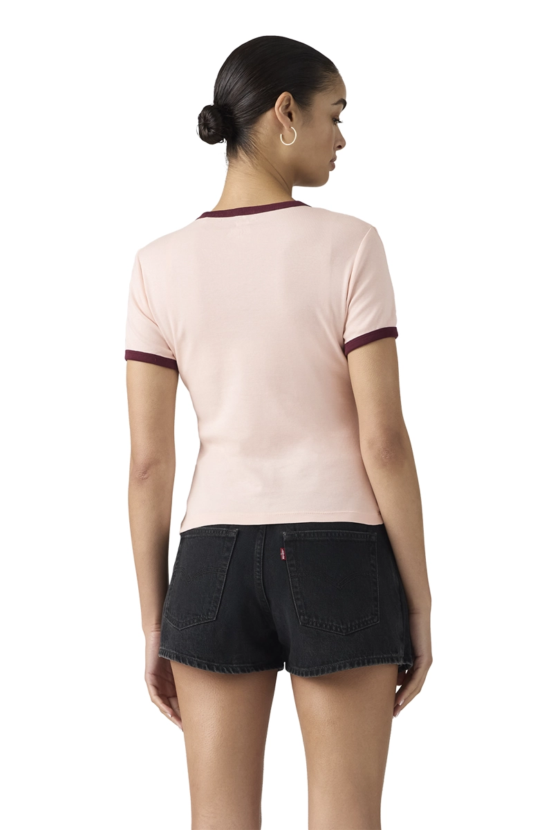 POLERA MUJER GRAPHIC RINGER RICKIE ROSADO LEVIS A3519-0064 - 2