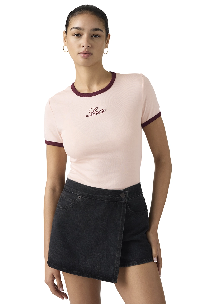 POLERA MUJER GRAPHIC RINGER RICKIE ROSADO LEVIS A3519-0064 - 3