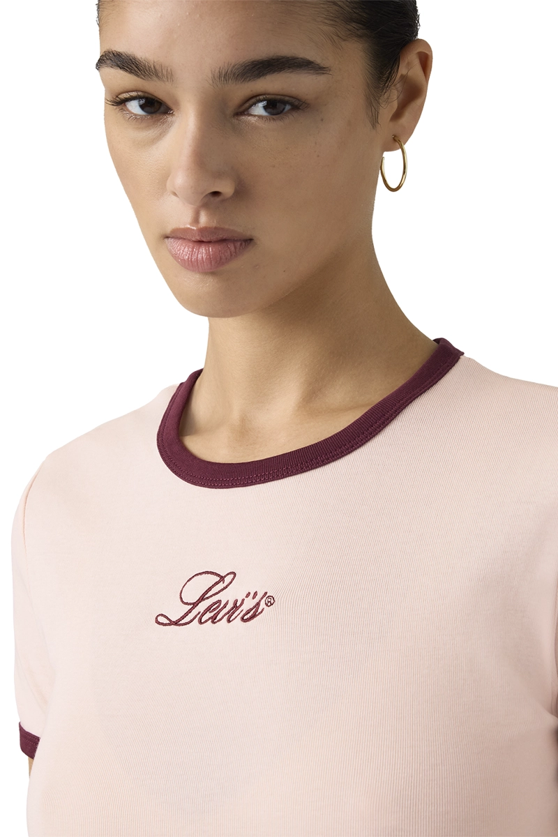 POLERA MUJER GRAPHIC RINGER RICKIE ROSADO LEVIS A3519-0064 - 4