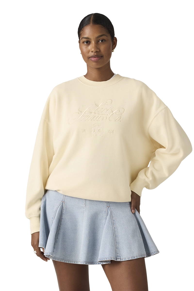 POLERON MUJER VINTAGE OVERSIZED CREW BEIGE LEVIS 005GT-0012 - 1