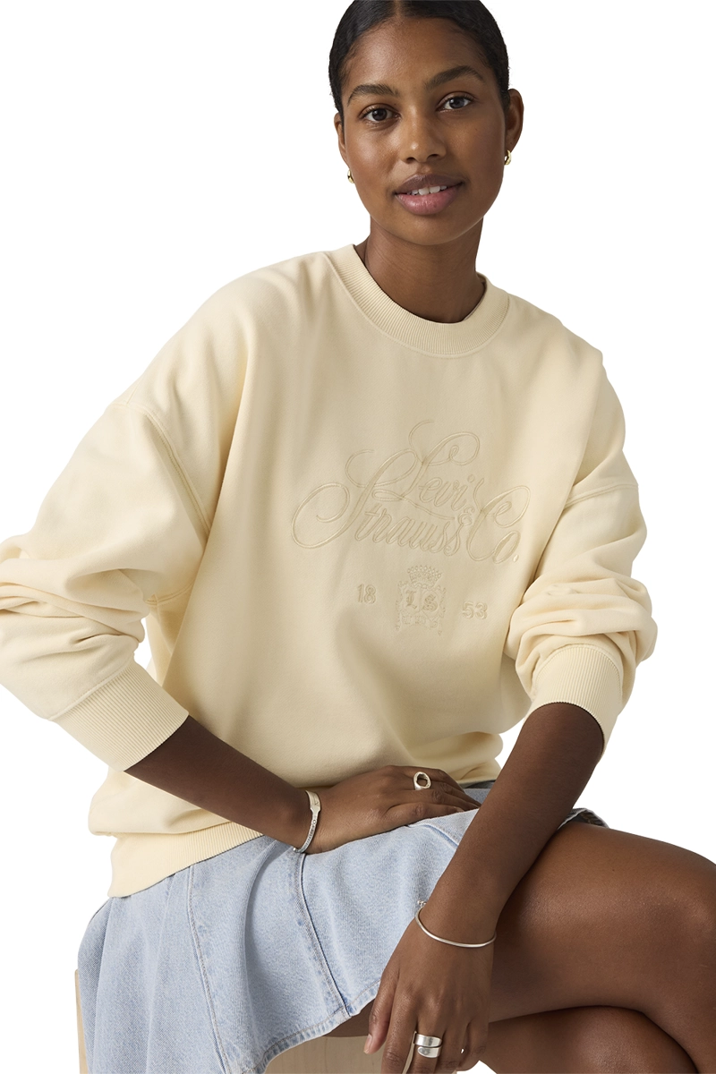 POLERON MUJER VINTAGE OVERSIZED CREW BEIGE LEVIS 005GT-0012 - 3