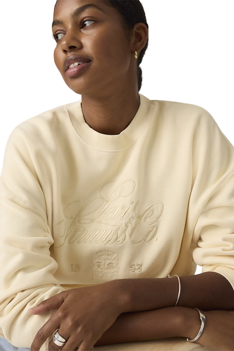 POLERON MUJER VINTAGE OVERSIZED CREW BEIGE LEVIS 005GT-0012 - 4