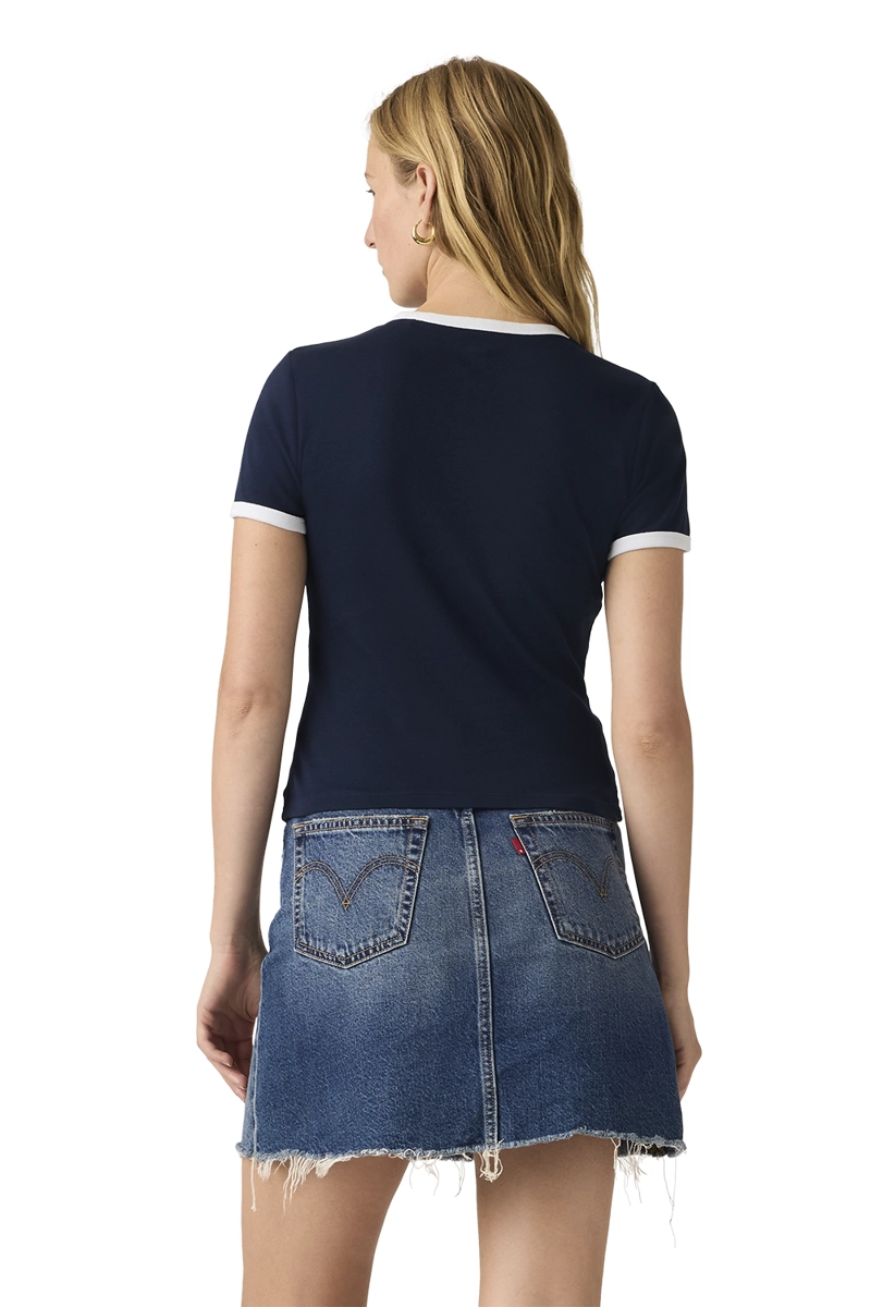 POLERA MUJER GRAPHIC RINGER RICKIE AZUL LEVIS A3519-0063 - 2