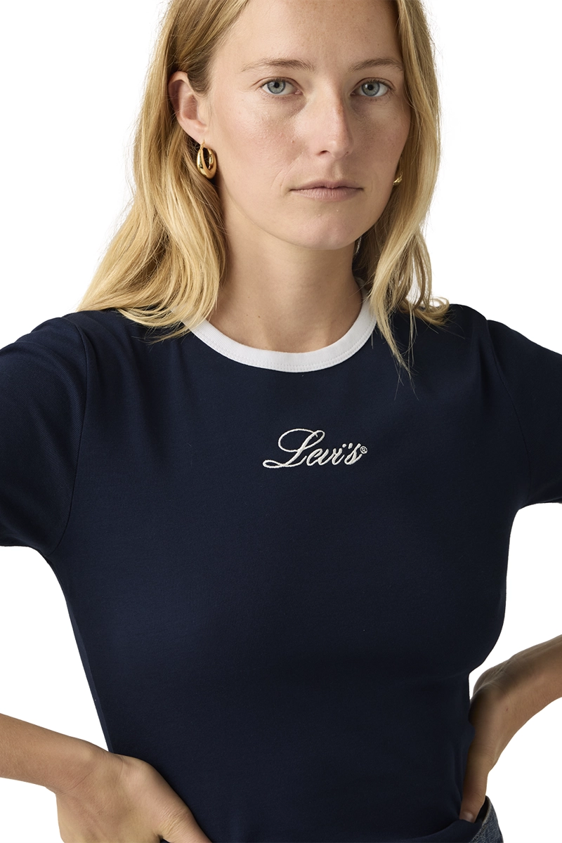 POLERA MUJER GRAPHIC RINGER RICKIE AZUL LEVIS A3519-0063 - 4