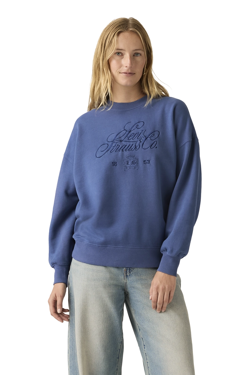 POLERON MUJER VINTAGE OVERSIZED CREW AZUL LEVIS 005GT-0011 - 1