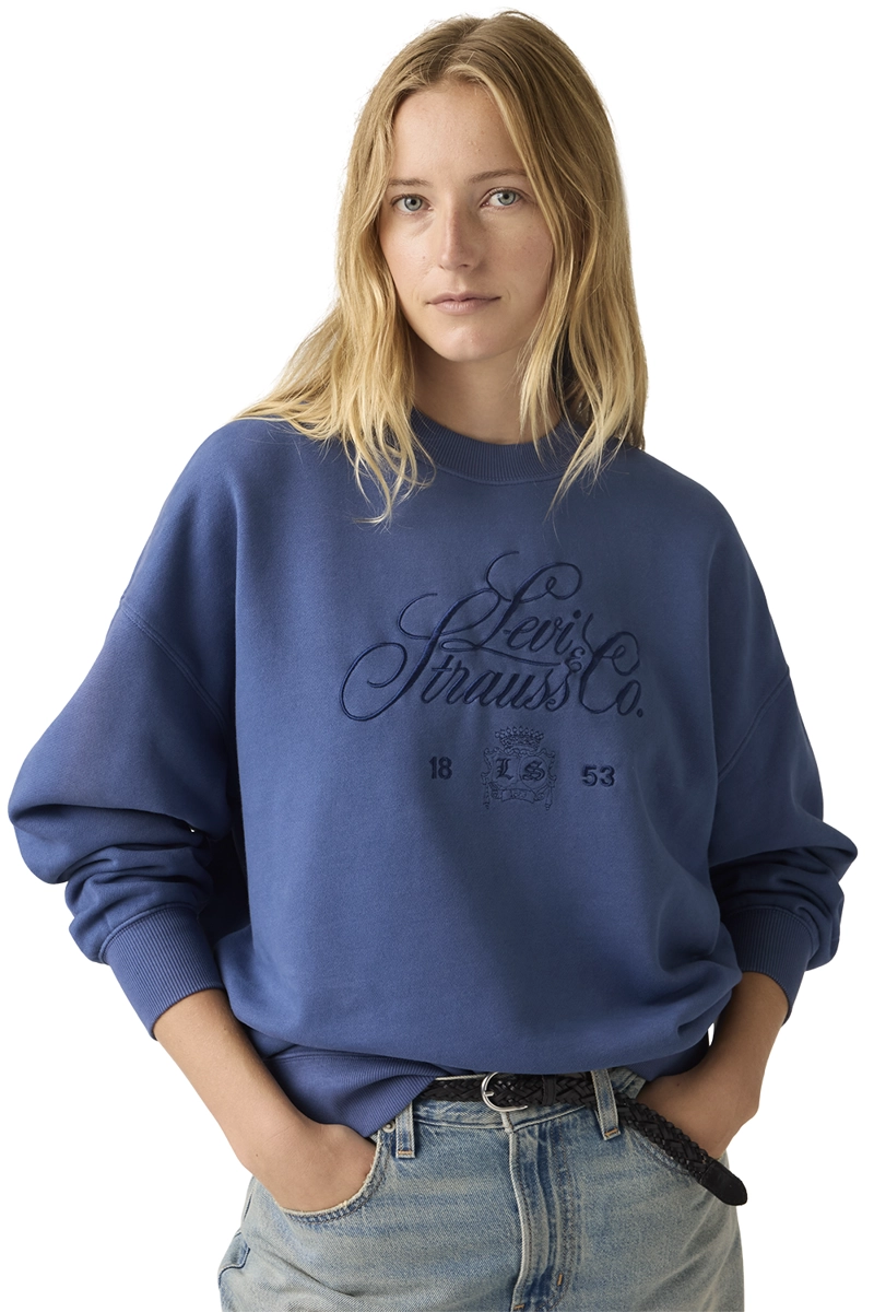 POLERON MUJER VINTAGE OVERSIZED CREW AZUL LEVIS 005GT-0011 - 3