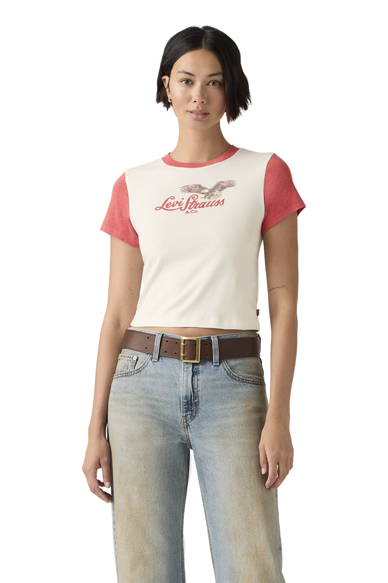 POLERA MUJER GR ESSENTIAL SPORTY TEE BEIGE LEVIS A8798-0111 - 1
