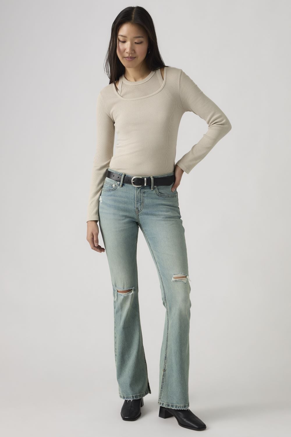 JEANS MUJER LOW SLIM BOOT CELESTE LEVIS 006KC-0003 - 2