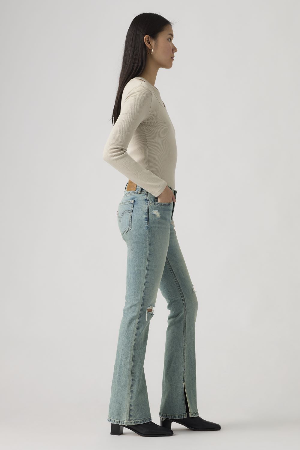 JEANS MUJER LOW SLIM BOOT CELESTE LEVIS 006KC-0003 - 4