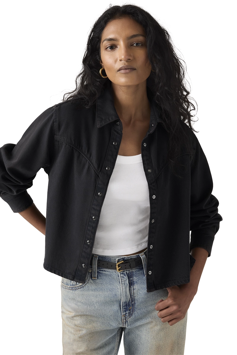 BLUSA MUJER LOGAN TENCEL SHACKET NEGRO LEVIS 005DW-0004 - 4