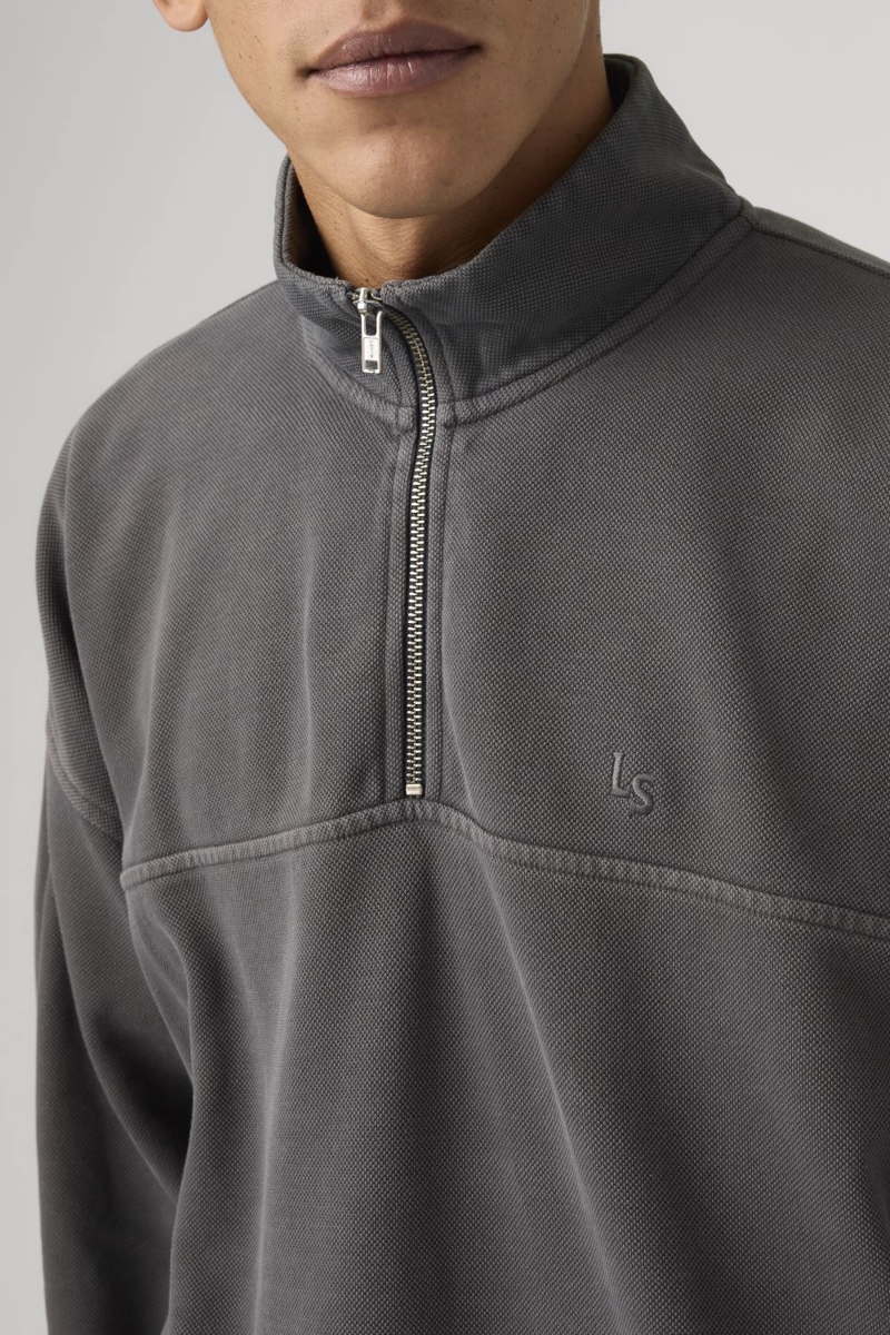 POLERON HOMBRE MARINA QUARTER ZIP GRIS LEVIS 005K1-0004 - 4