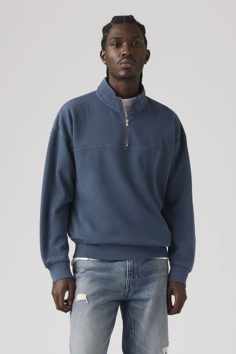 POLERON HOMBRE MARINA QUARTER ZIP AZUL LEVIS 005K1-0009 - 1