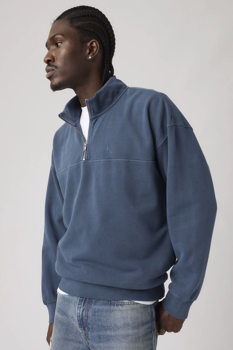 POLERON HOMBRE MARINA QUARTER ZIP AZUL LEVIS 005K1-0009 - 3