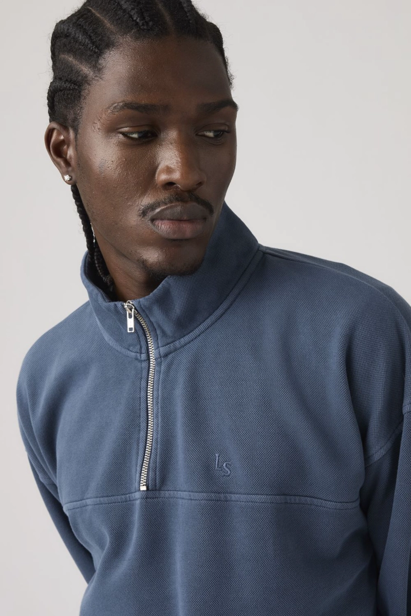 POLERON HOMBRE MARINA QUARTER ZIP AZUL LEVIS 005K1-0009 - 4