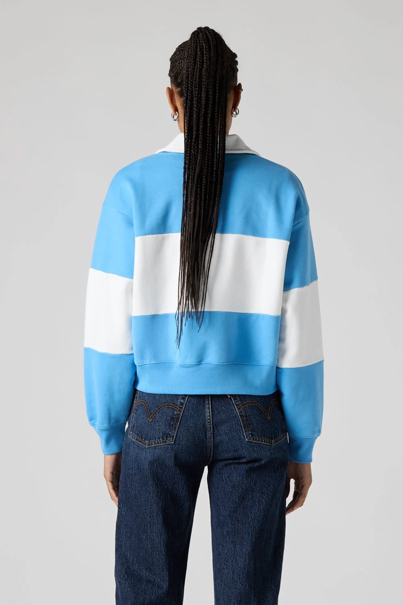 POLERON MUJER BANKS 1/4 ZIP AZUL LEVIS 003QM-0003 - 2