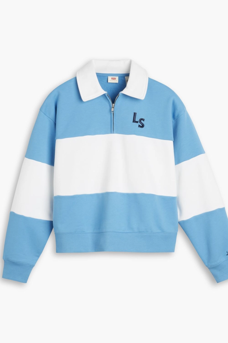 POLERON MUJER BANKS 1/4 ZIP AZUL LEVIS 003QM-0003 - 4
