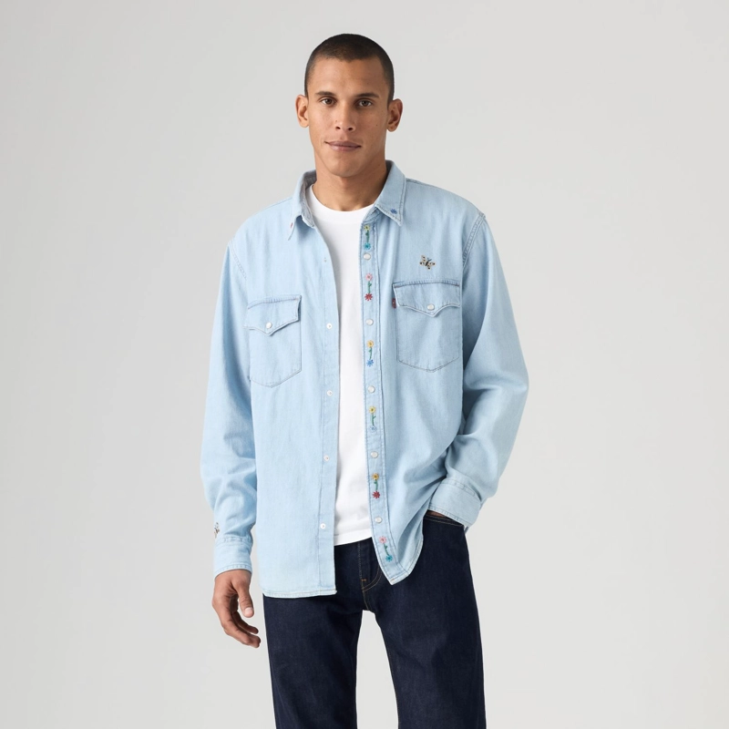 CAMISA HOMBRE RELAXED FIT WESTERN AZUL LEVIS A1919-0076 - 1