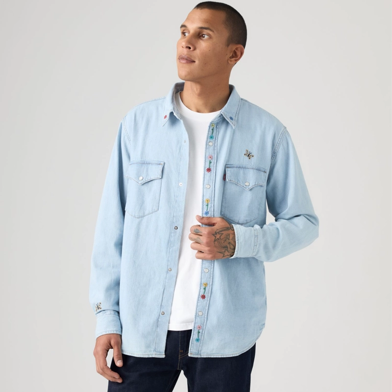 CAMISA HOMBRE RELAXED FIT WESTERN AZUL LEVIS A1919-0076 - 3