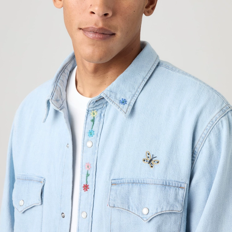 CAMISA HOMBRE RELAXED FIT WESTERN AZUL LEVIS A1919-0076 - 4