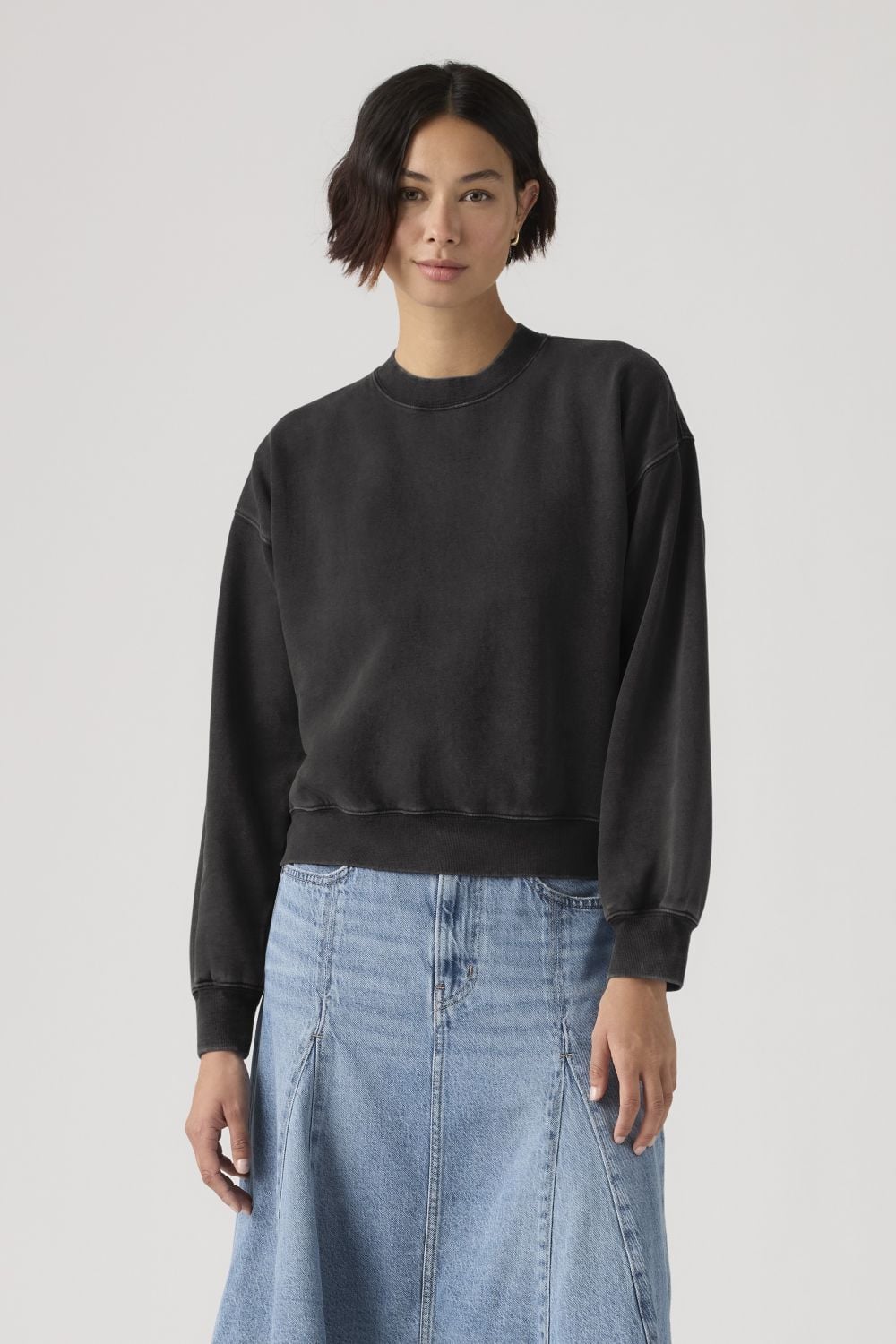 POLERON MUJER VINTAGE BOXY NEGRO LEVIS 005I9-0009 - 1