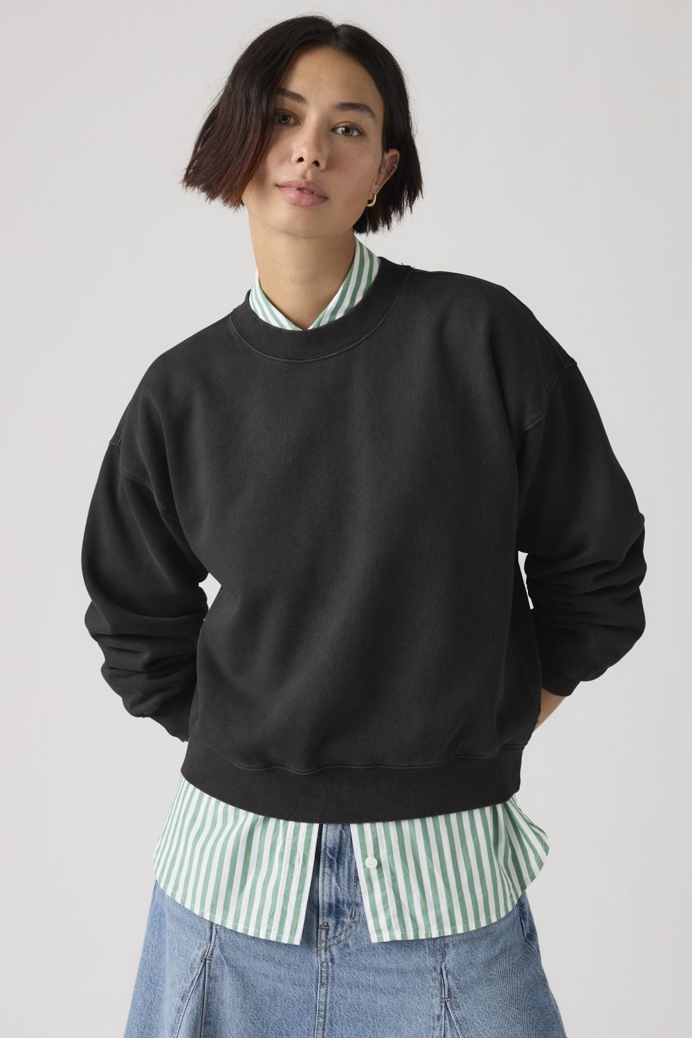 POLERON MUJER VINTAGE BOXY NEGRO LEVIS 005I9-0009 - 3