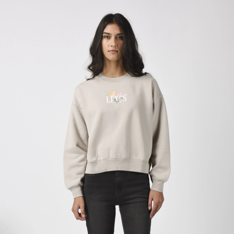 POLERON MUJER VINTAGE BOXY CREW GRIS LEVIS 005OZ-0009 - 1