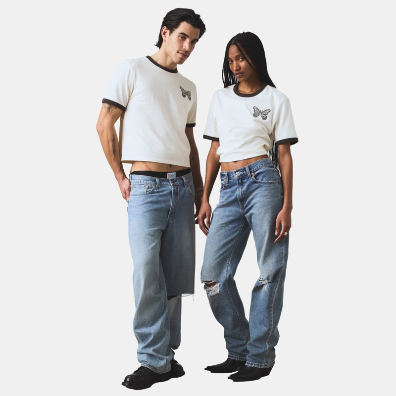 POLERA MUJER PRIDE SHRUNKEN RINGER BEIGE LEVIS 0065Q-0000 - 1
