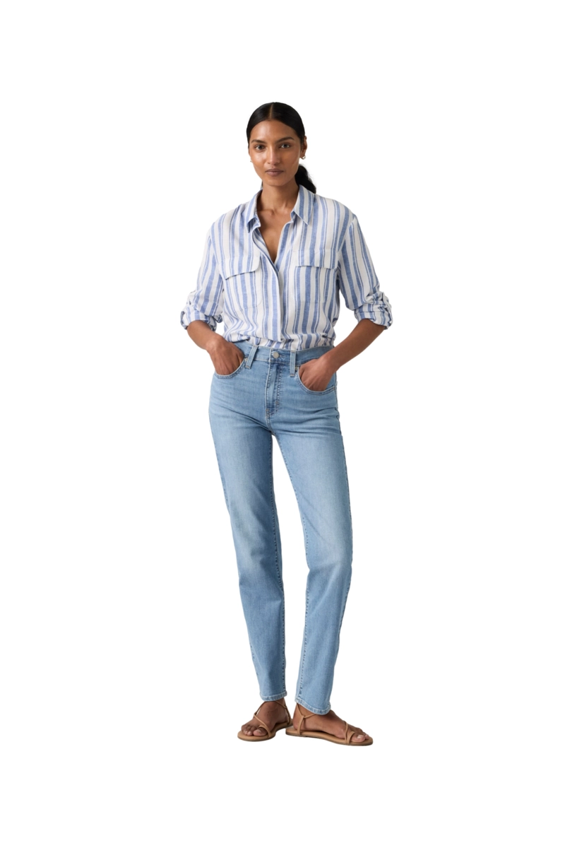 JEANS MUJER 724 HIGH RISE STRAIGHT AZUL LEVIS 18883-0455 - 4