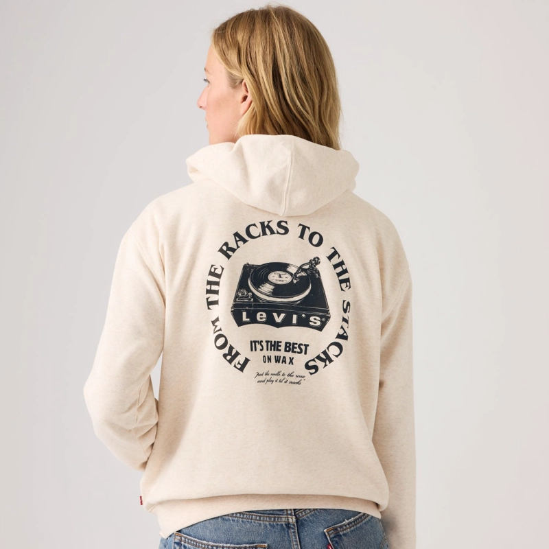 POLERON MUJER GRAPHIC EVERYDAY ZIP BEIGE LEVIS A9416-0006 - 4