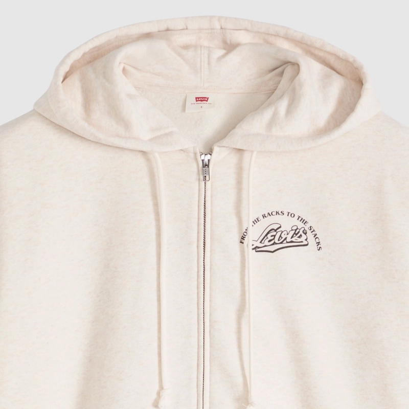 POLERON MUJER GRAPHIC EVERYDAY ZIP BEIGE LEVIS A9416-0006 - 5