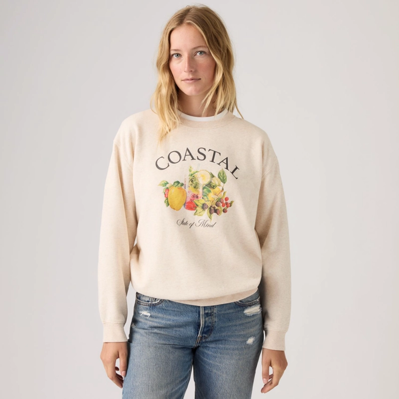 POLERON MUJER GR EVERYDAY CREW BEIGE LEVIS A8800-0091 - 3