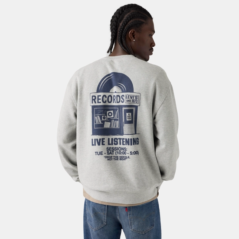 POLERON HOMBRE RELAXD GRAPHIC CREW GRIS LEVIS 38712-0523 - 3