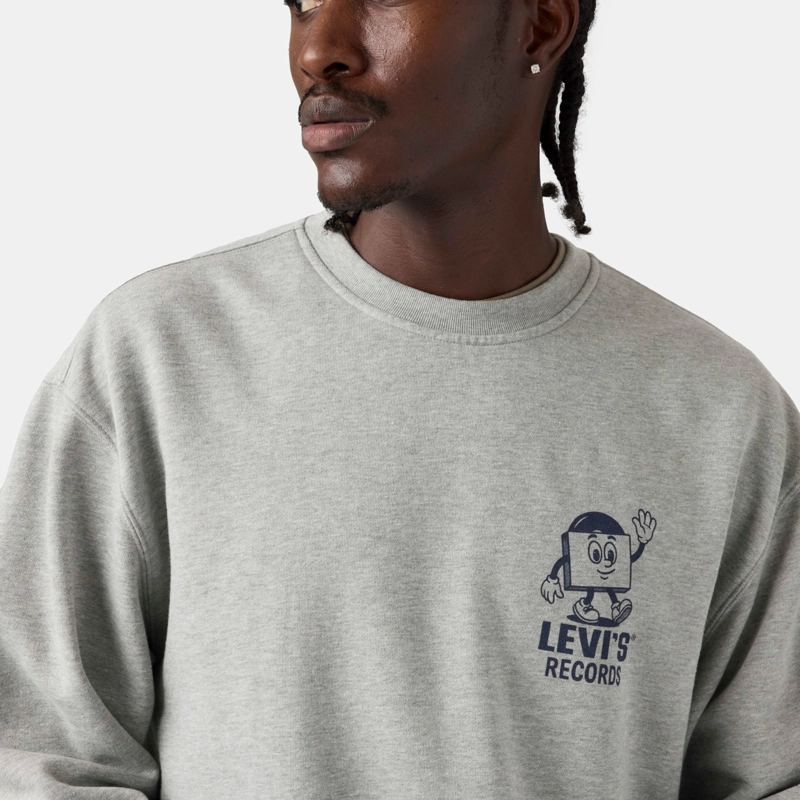POLERON HOMBRE RELAXD GRAPHIC CREW GRIS LEVIS 38712-0523 - 4