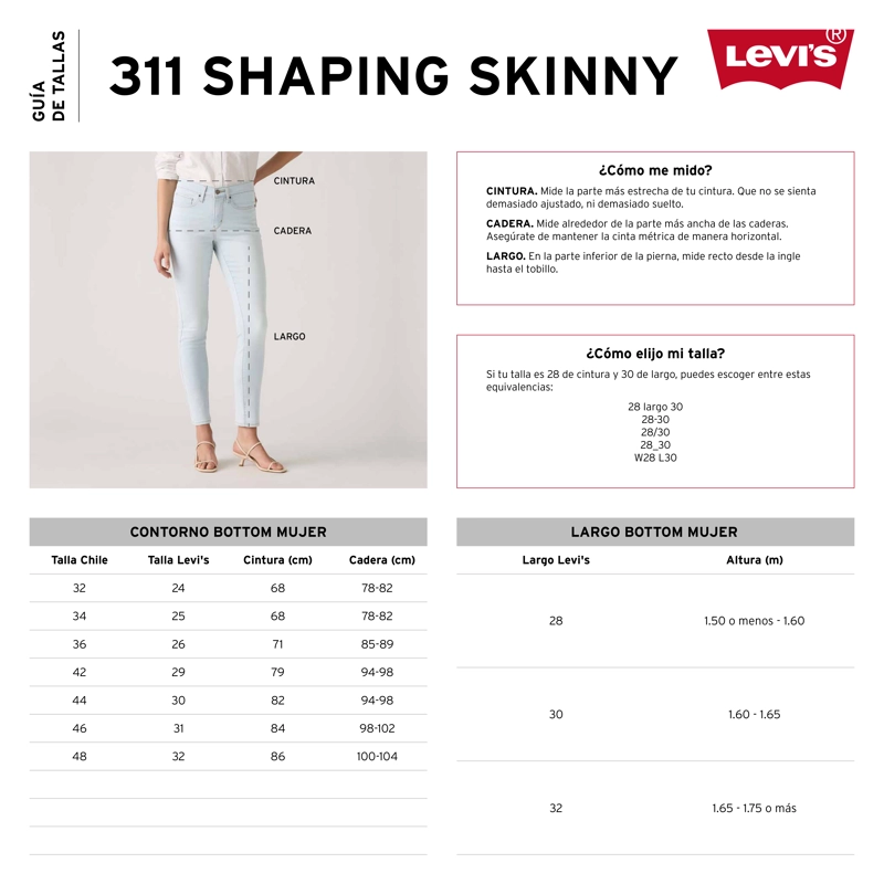JEANS MUJER 311 SHAPING SKINNY AZUL LEVIS 19626-0664 - 6