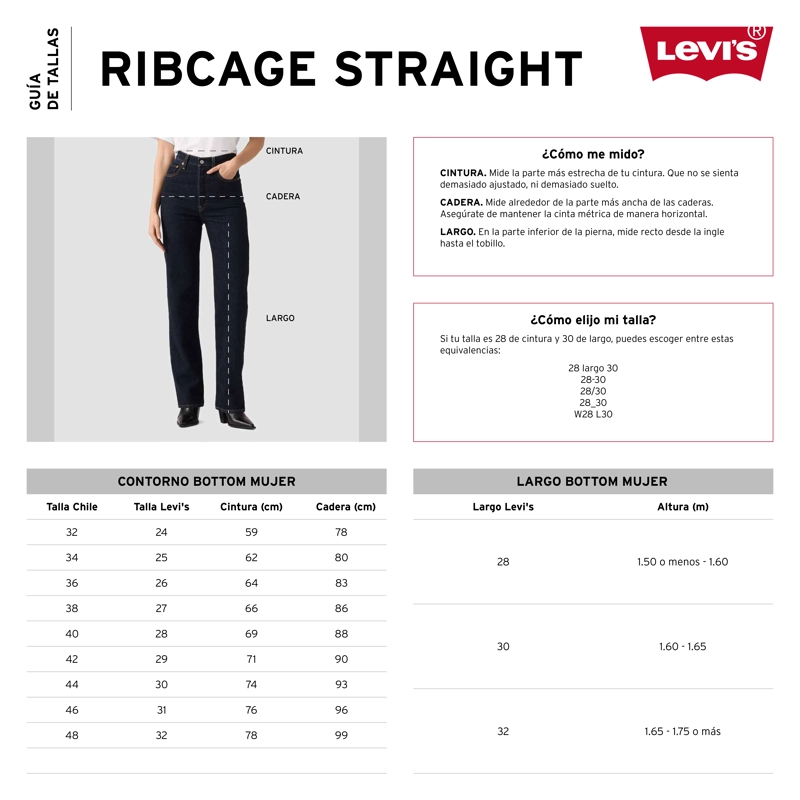 JEANS MUJER RIBCAGE FULL LENGTH NEGRO LEVIS 79078-0075 - 6