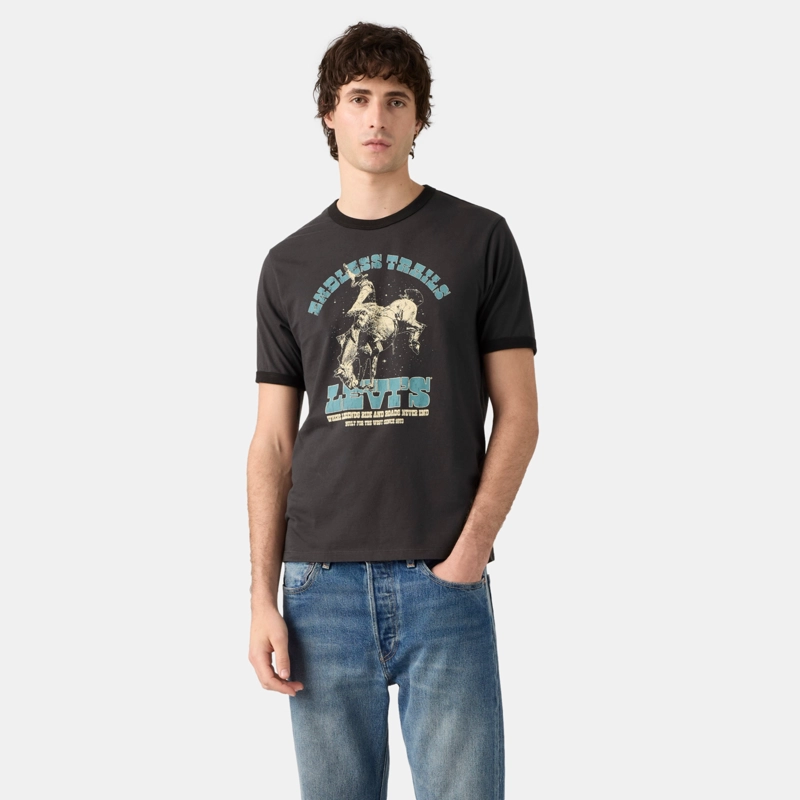 POLERA HOMBRE STANDARD RINGER TEE NEGRO LEVIS 001X0-0014 - 1