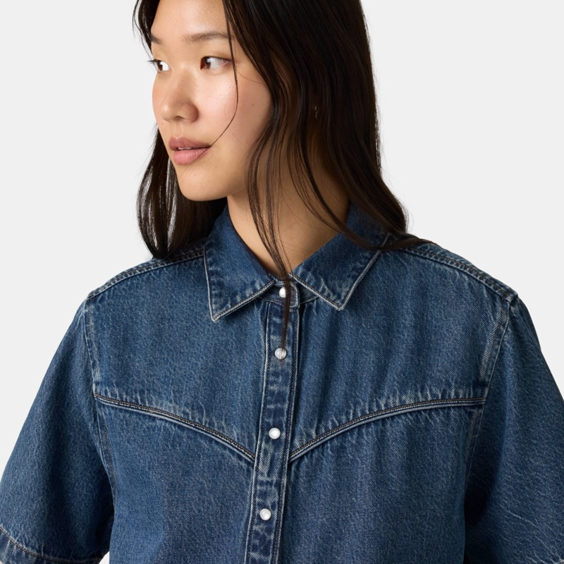 BLUSA MUJER LOGAN DENIM SHIRT AZUL LEVIS 005CR-0003 - 4