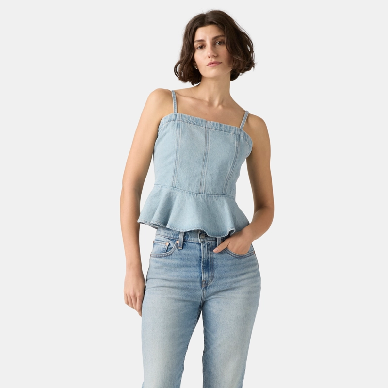 BLUSA MUJER ANDERSON FLOUNCE TOP CELESTE LEVIS 005EX-0002 - 1