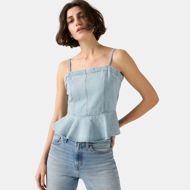 BLUSA MUJER ANDERSON FLOUNCE TOP CELESTE LEVIS 005EX-0002 - 3