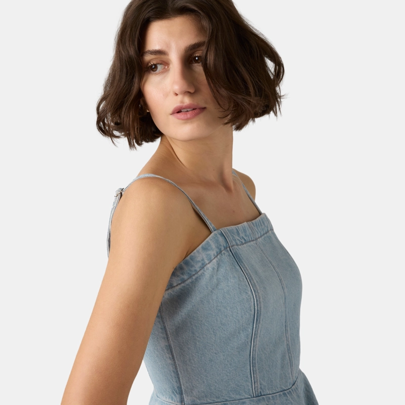 BLUSA MUJER ANDERSON FLOUNCE TOP CELESTE LEVIS 005EX-0002 - 4